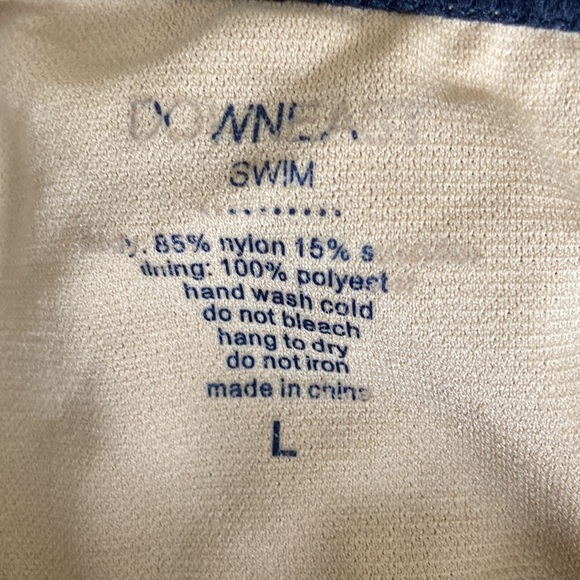 Downeast Swim Black Fringe Halter One-Piece Swimsuit Size L - Picture 7 of 8